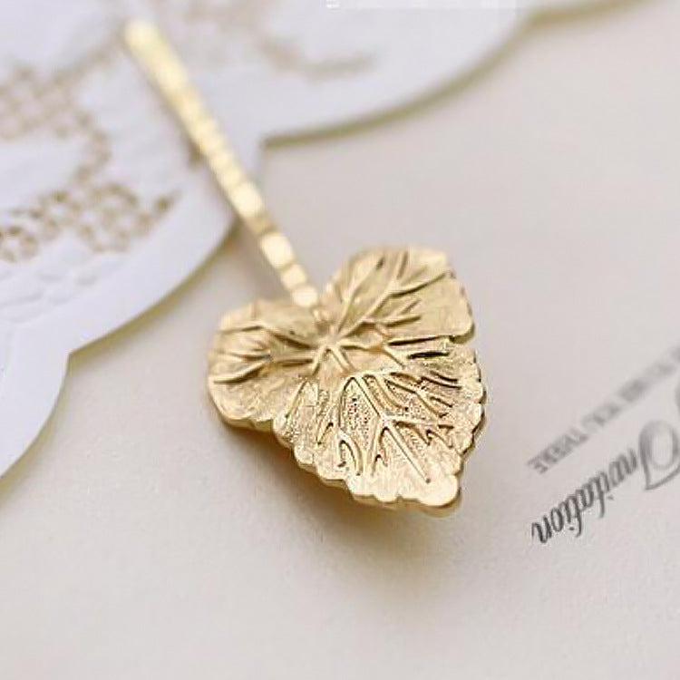 Wholesale retro Mori hair accessories olive branch hairpin beautiful bride alloy headdress tree leaf side clip